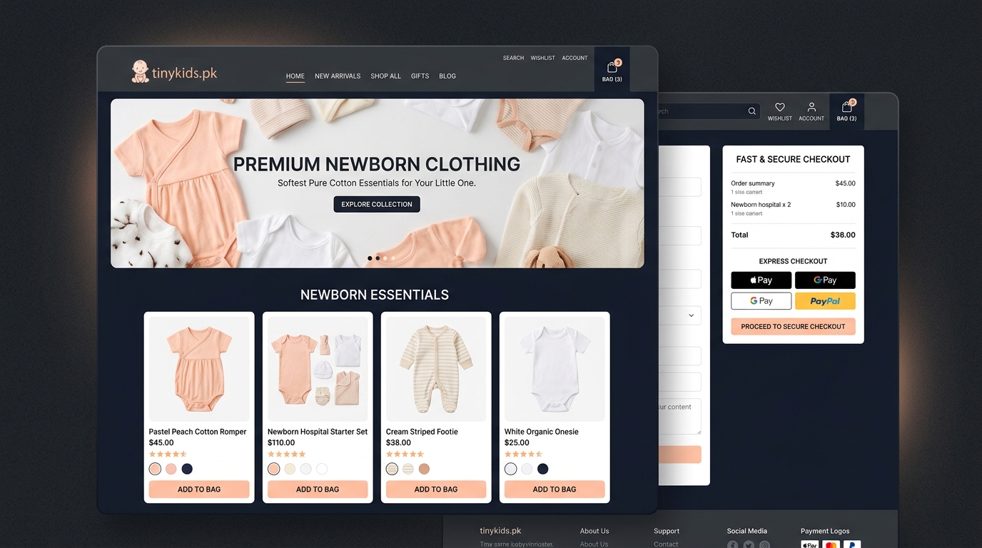 tinykids.pk E-Commerce Storefront